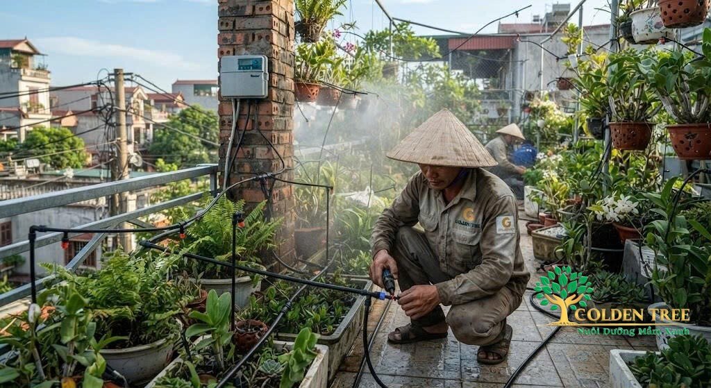 Hệ Thống Tưới Cây Tự Động Tại Phường Hoàng Mai Uy Tín