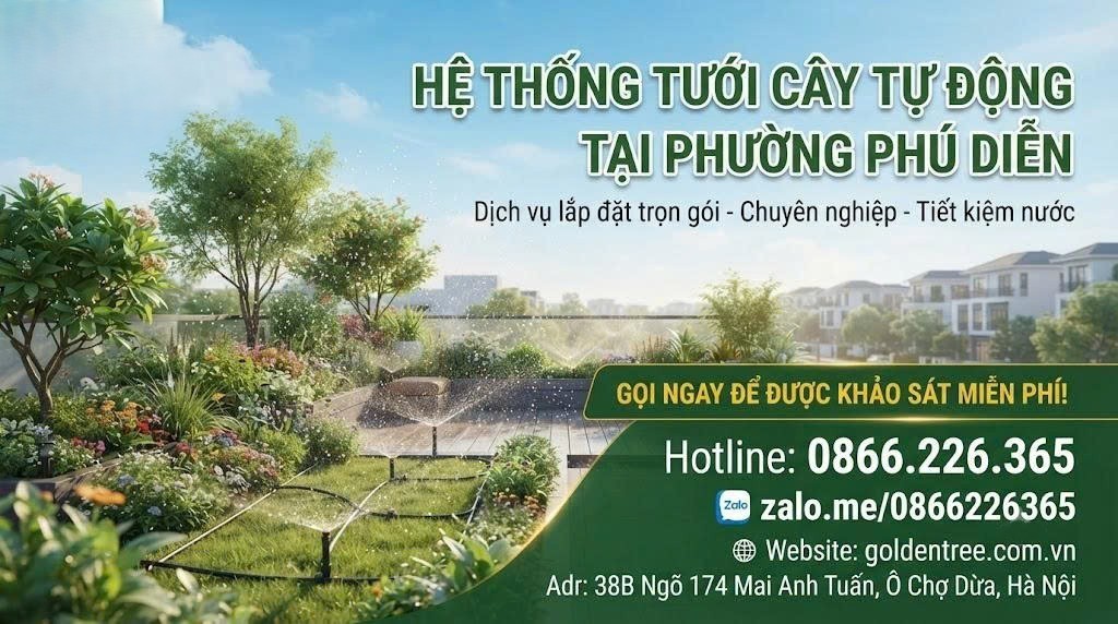 Lắp hệ thống tưới cây tự động tại phường Phú Diễn | Giá tốt nhất