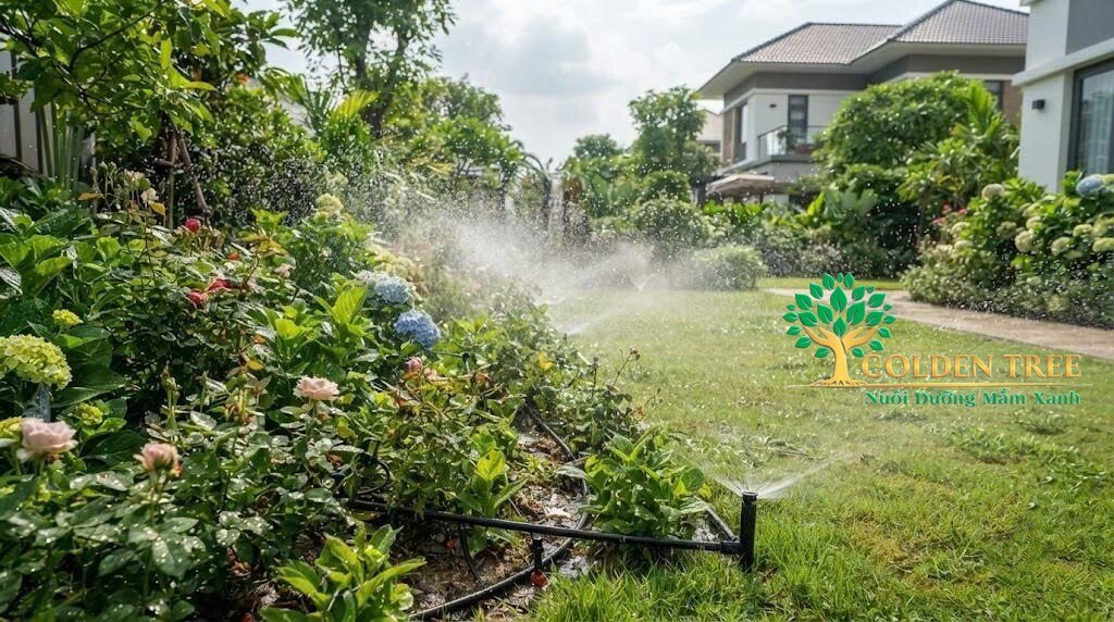 Hệ thống tưới cây tự động tại phường Phú Thượng – Gọi 0866.226.365
