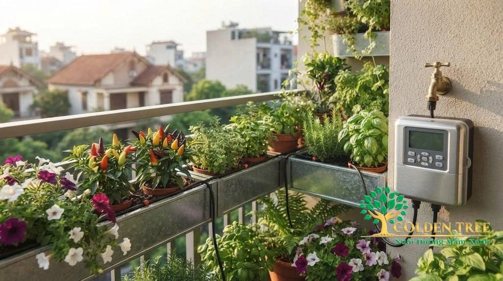 Hệ thống tưới cây tự động tại phường Phương Liệt thông minh