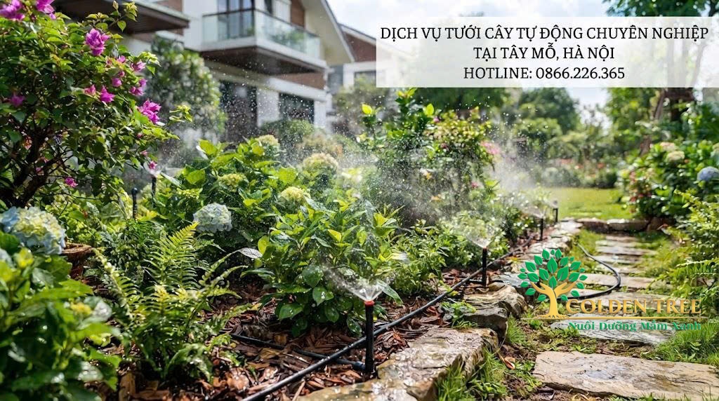 Hệ thống tưới cây tự động tại phường Tây Mỗ giải pháp xanh
