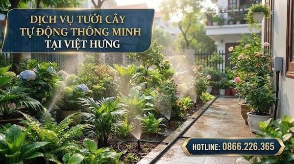 Dịch vụ tưới cây tự động tại phường Việt Hưng Uy tín