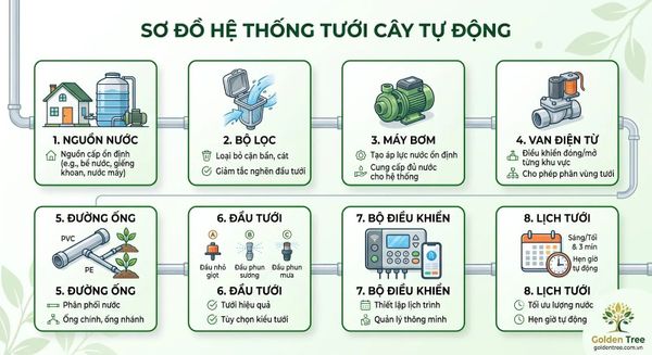 Checklist bảo trì hệ thống tưới cây tự động