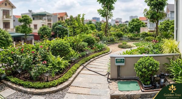 Hệ thống tưới thông minh tại Hà Nội sau khi lắp đặt của Goldentree