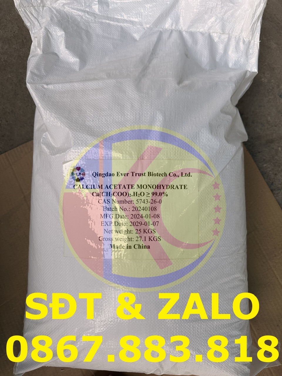 Mua Bán Hóa Chất Calcium Acetate (C4H6CaO4) - Canxi Axetat