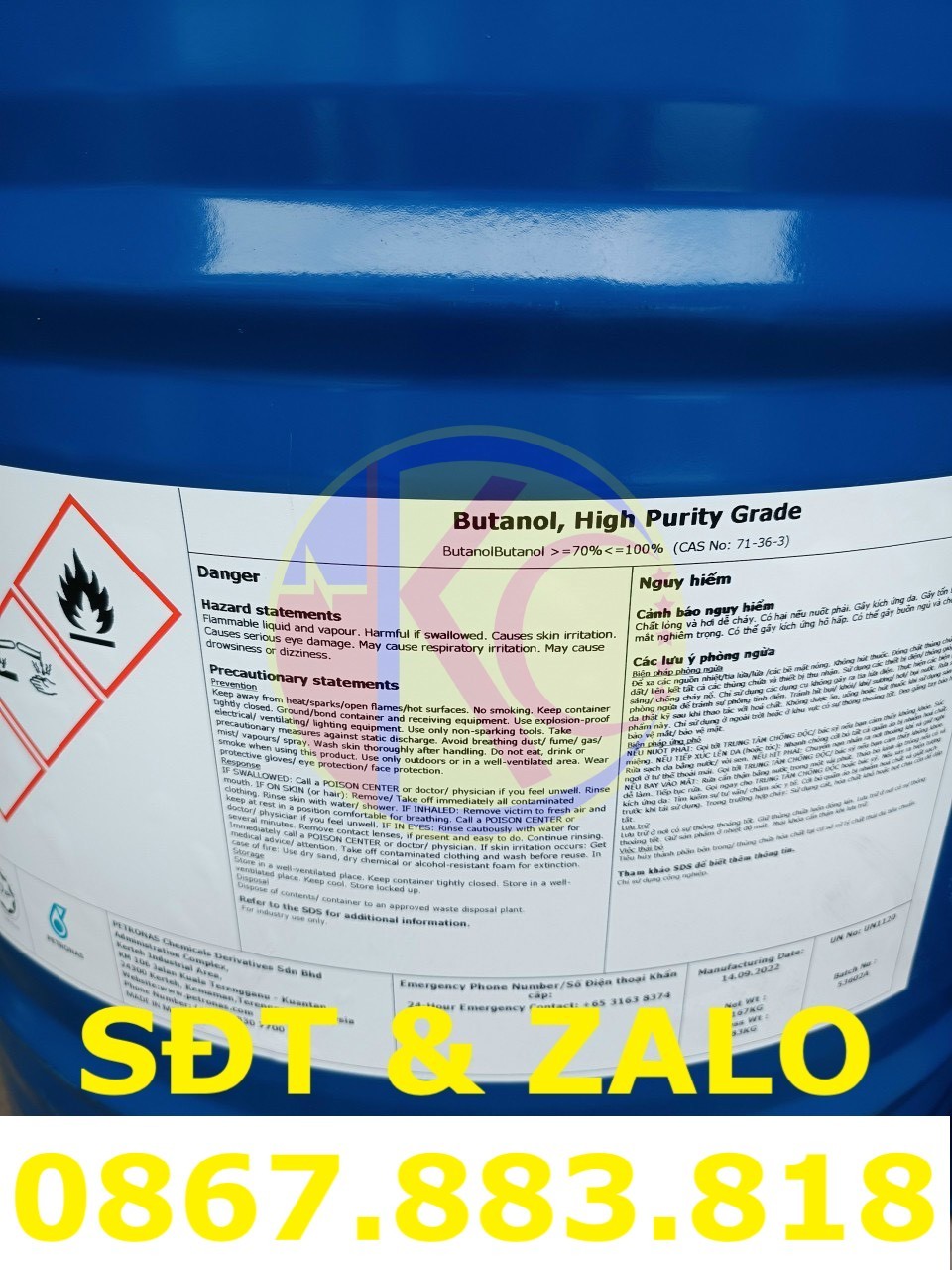 Mua Bán Hóa Chất Butanol (C4H10O) - Butyl Alcohol