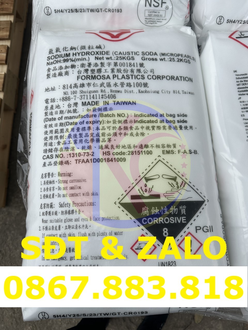 Mua Bán Hóa Chất Sodium Hydroxide (NaOH) – Xút Hạt Đài Loan