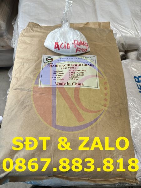 Acid Fumaric (C4H4O4) - Axit Fumaric