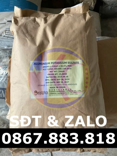 Potassium Aluminum Sulfate KAl(SO4)2 12H2O dạng tinh thể