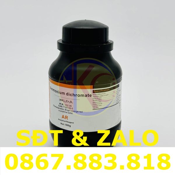 Ammonium Dichromate sử dụng trong phòng thí nghiệm