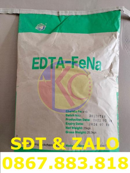 EDTA Fe (C10H12FeN2NaO8) - Sắt EDTA