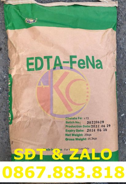 EDTA Fe (C10H12FeN2NaO8) - Sắt EDTA