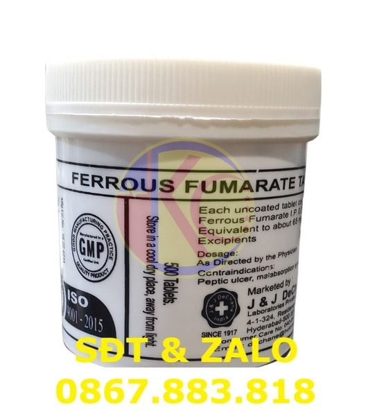 Ferrous Fumarate (C4H2FeO4) - Sắt Fumarat
