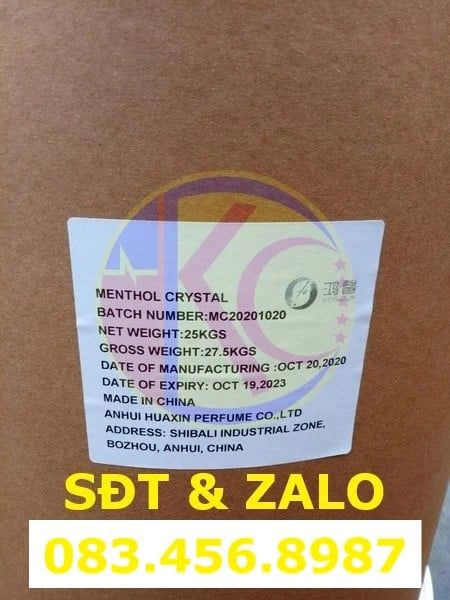 Menthol Crystal (C10H20O) - Mentol Tinh Thể
