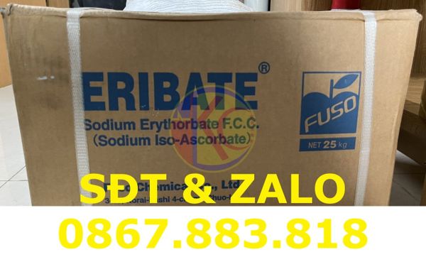 Sodium Erythorbate (C6H7NaO6) dạng bột màu trắng