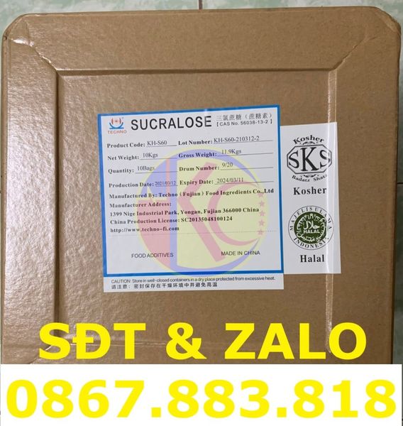 Sucralose (C12H19Cl3O8) - Đường Sucralose