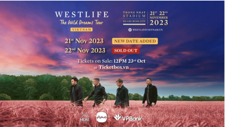 Concert Westlife tại Việt Nam bán hết sạch 15 nghìn vé chỉ sau 5 tiếng, fan kêu gọi mở đêm thứ 2!