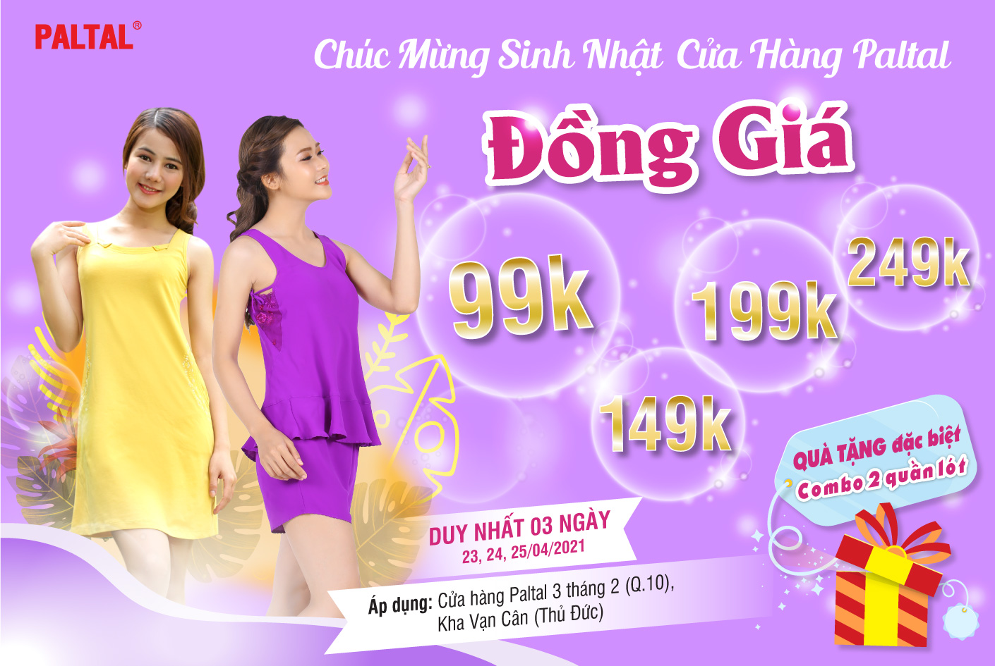 Ưu Đãi Đồng Giá Nhân Dịp Sinh Nhật Cửa Hàng PALTAL 3 Tháng 2 & Kha Vạn Cân