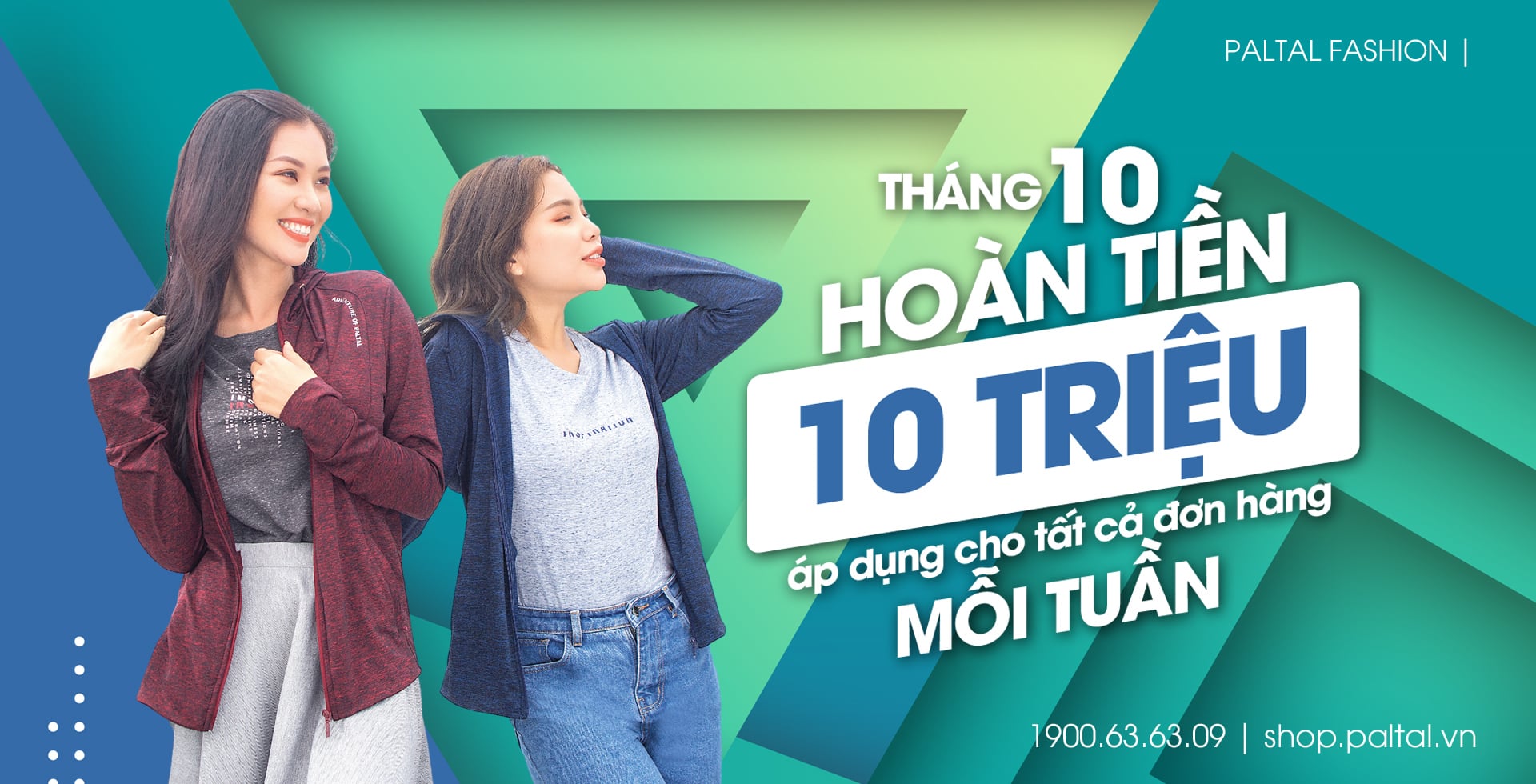 Tháng 10: Hoàn tiền 10 triệu mỗi tuần khi mua áo khoác chống nắng, nội y, bộ mặc nhà, váy ngủ cao cấp...