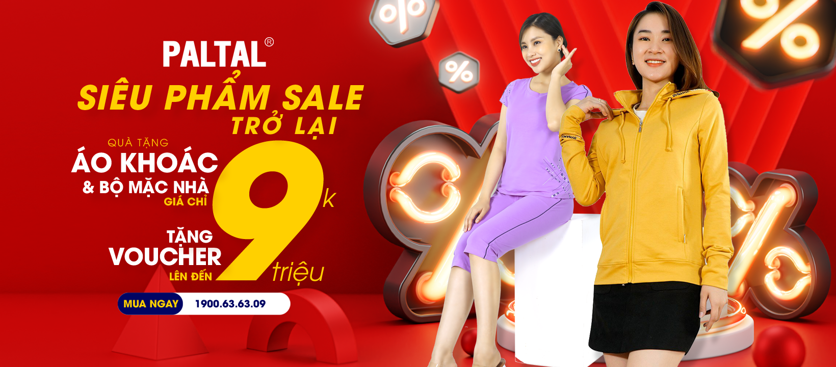 CTKM Siêu phẩm trở lại - Áo khoác chống nắng & Bộ mặc nhà giá 9k, Phiếu mua hàng đến 9 triệu