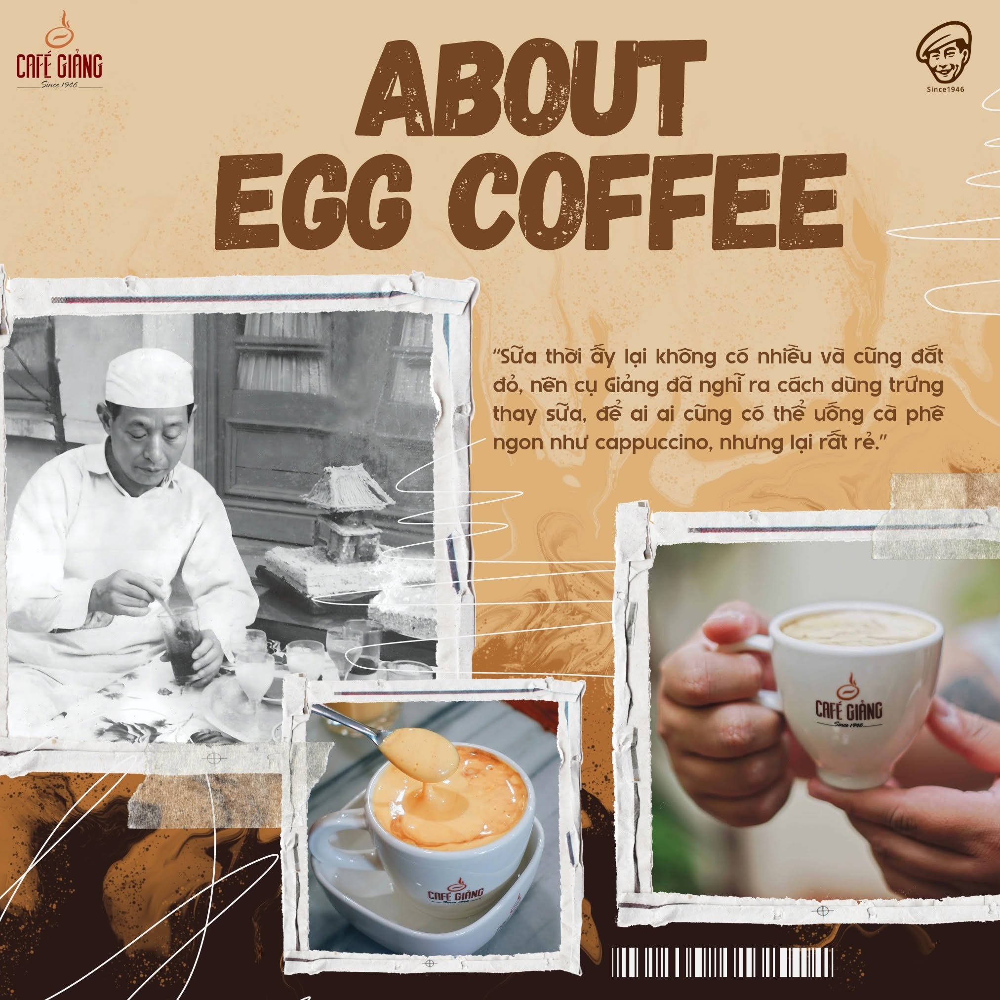 Cafe Giảng: Nơi cà phê trứng Việt Nam được gìn giữ qua nhiều thế hệ.