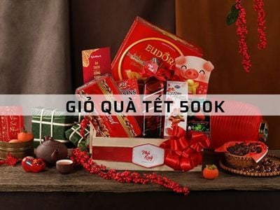 Giỏ Quà Tết 500k - Mẫu Quà thiết thực - ý nghĩa - sang trọng