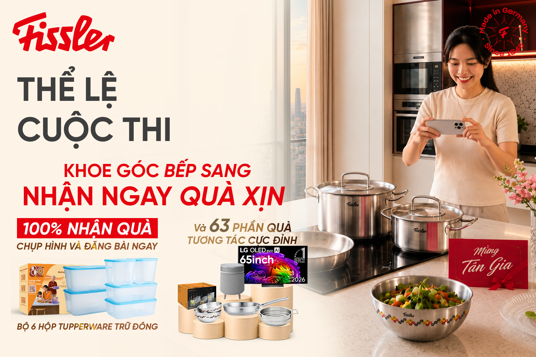 THỂ LỆ CUỘC THI SÁNG TẠO NỘI DUNG ONLINE:   VỀ NHÀ MỚI – KHAI BẾP ẤM – CHỌN FISSLER