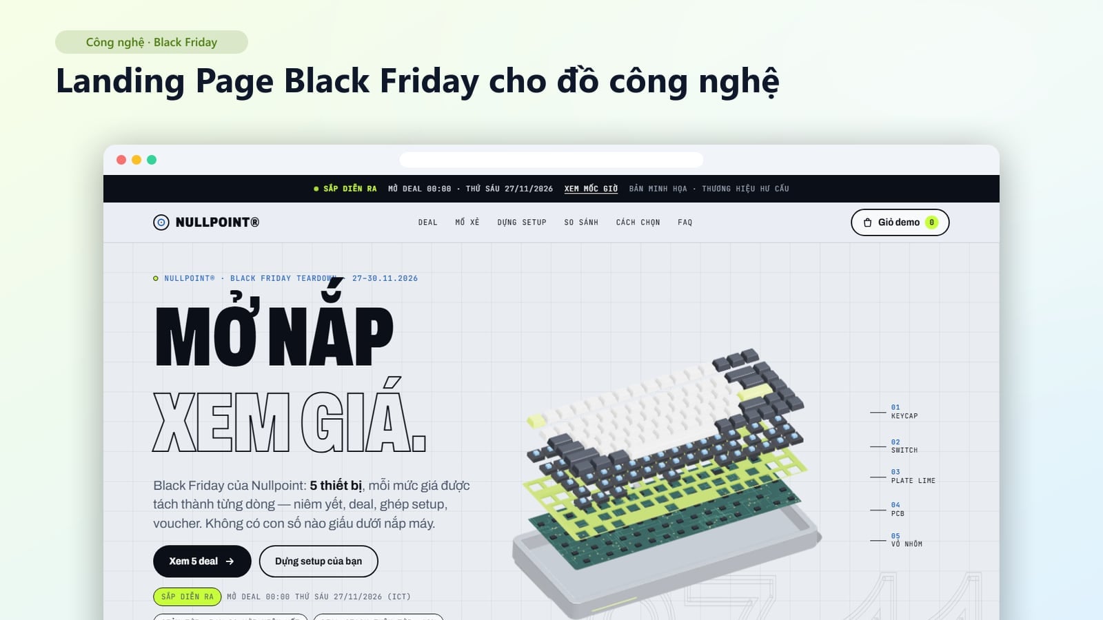 Landing Page Black Friday cho đồ công nghệ