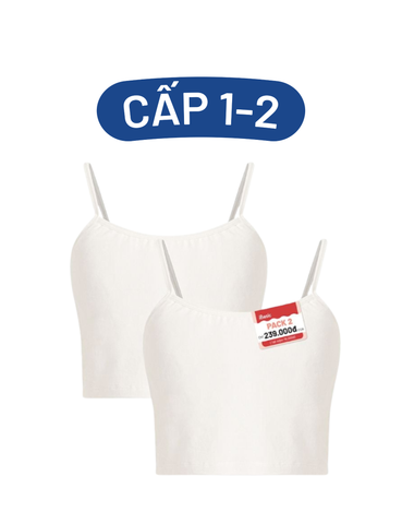  Pack 2 Áo lót học sinh iBasic cotton USA kháng khuẩn tròng cổ daily iBasic - BRAT029PA2 