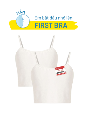 Pack 2 Áo lót học sinh iBasic cotton USA kháng khuẩn tròng cổ daily iBasic - BRAT029PA2