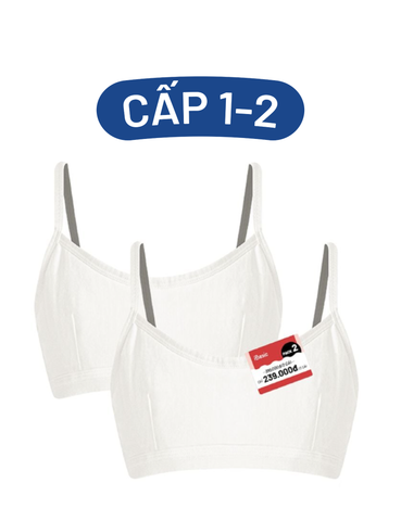  Pack 2 Áo ngực học sinh iBasic cotton USA kháng khuẩn dây nhỏ - BRAT027PA2 
