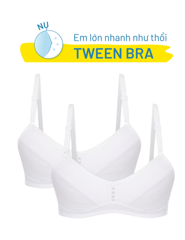 Combo 2 Áo lót học sinh iBasic cotton USA kháng khuẩn cài sau - VA107