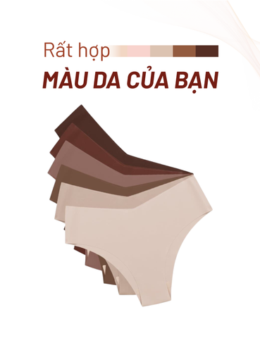  Combo 6 Quần lót nữ su lạnh không đường may iBasic phom cheeky free cut - PANW203 