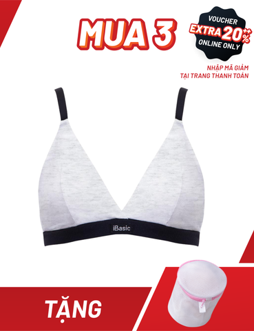  Áo ngực nữ không gọng cotton USA iBasic mút mỏng tam giác Bralette Young & Free - BRAY107 