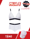  Bra Set Áo ngực nữ không gọng cotton USA iBasic mút mỏng tam giác Bralette và Quần lót nữ phom boyshort Young & Free - BRAY107+PANY104 