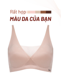  Áo ngực nữ su không đường may iBasic mút mỏng phối lưới bralette không lộ viền - BRAY112 