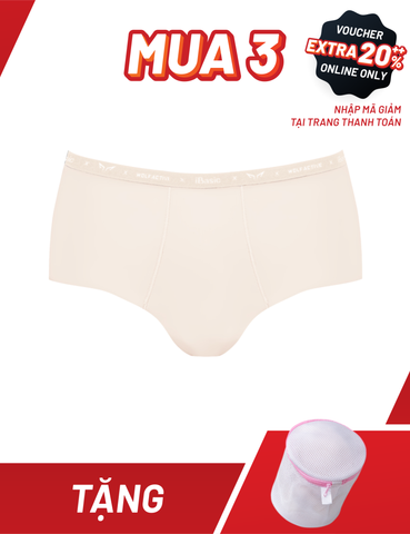  Quần lót nữ thể thao không đường may Wolf Active x iBasic lưng cao phom hipster free cut - PANW195 