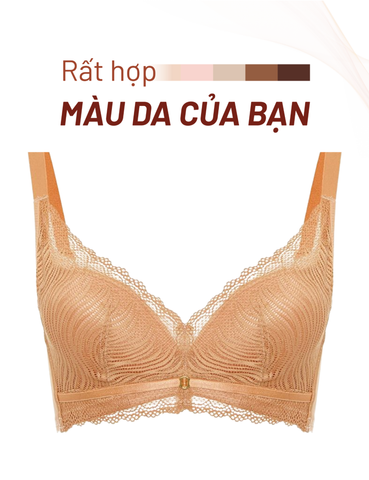  Áo ngực nữ iBasic U BRA có gọng mút mỏng ren cup Tshirt - BRAW132 