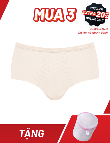  Quần lót nữ thể thao không đường may Wolf Active x iBasic lưng cao phom hipster free cut airy thoáng khí - PANW192 