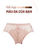  Quần lót ren iBasic lưng vừa lưới thêu hoa hipster - PANW166 