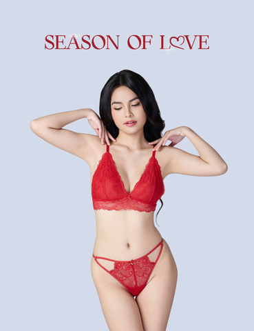  Quần lót nữ G_string màu đỏ Season of love - PANW198 