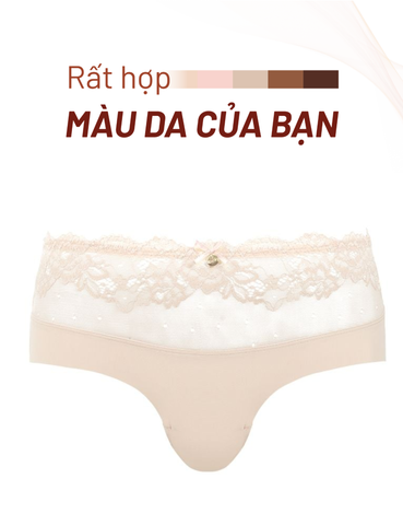  Quần lót nữ iBasic lưng cao không đường may phối ren - PANW189 