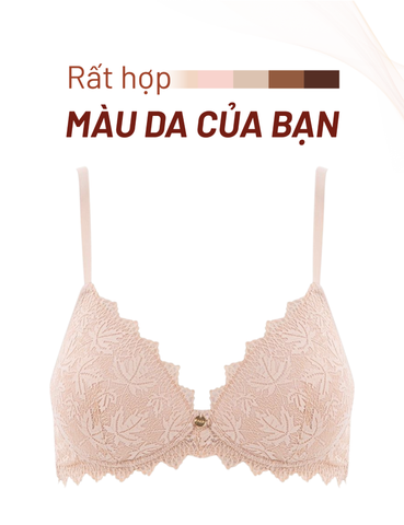  Áo ngực nữ ren iBasic không gọng mút mỏng phom T-shirt - BRAW159 