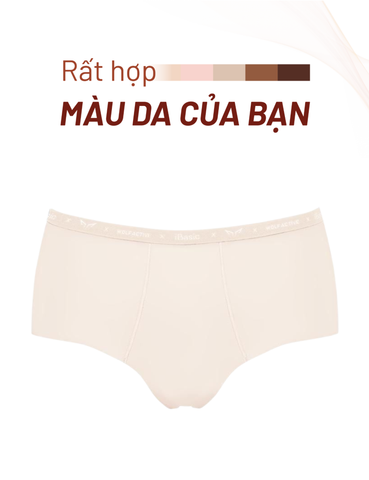  Quần lót nữ thể thao không đường may Wolf Active x iBasic lưng cao phom hipster free cut - PANW195 