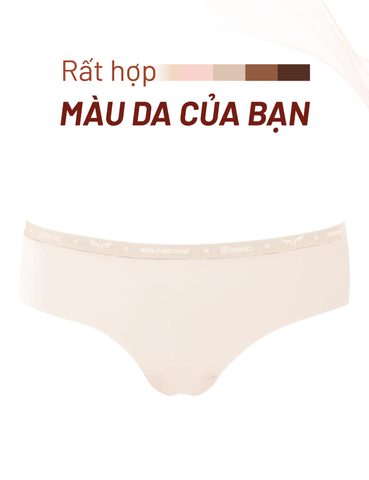  Quần lót nữ thể thao không đường may Wolf Active x iBasic lưng vừa phom hipster free cut - PANW194 