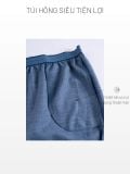  Quần mặc nhà iBasic nam short dài trên đầu gối lưng thun -  SHM012 