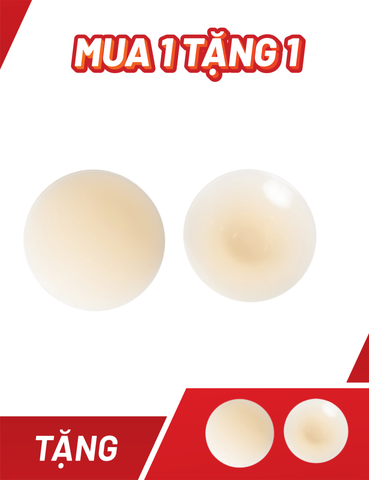  [MUA 1 TẶNG 1]  Hộp 1 cặp miếng dán ngực silicone nhiệt tự thân - PK107 