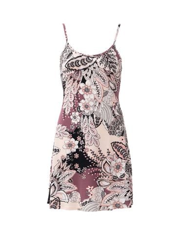  Đầm ngủ thun họa tiết 7916-1 