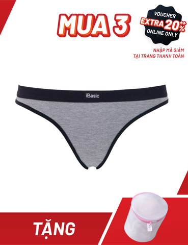  Quần lót nữ iBasic thun lạnh air thoáng mát thêu logo phom bikini Young & Free - PANY106-1 