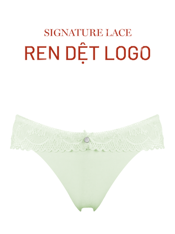  Quần lót nữ iBasic phom bikini phối lưng ren logo - PANY111 